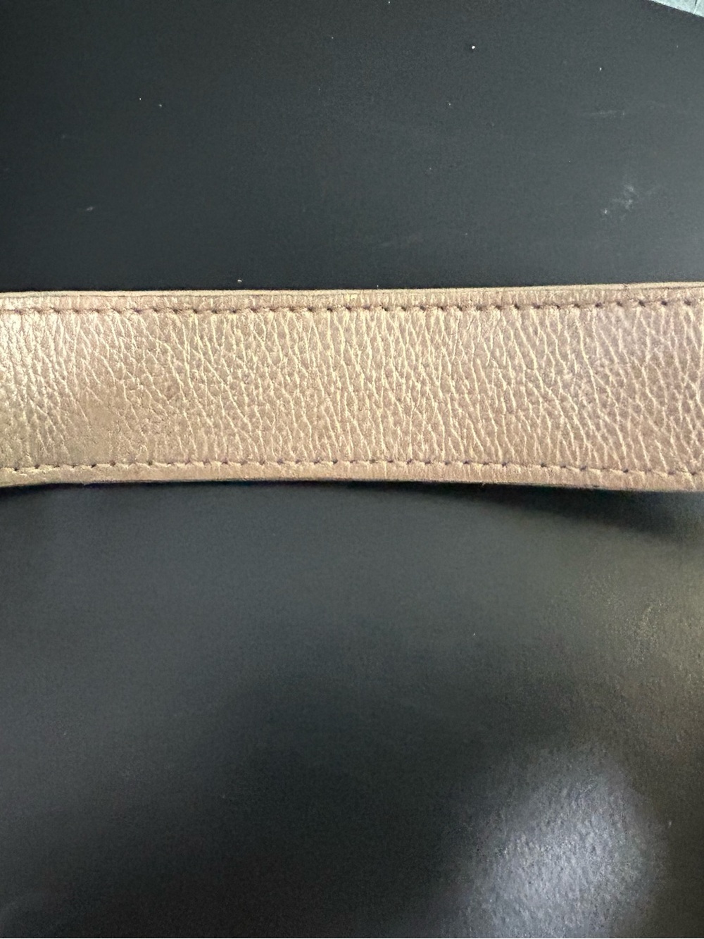 Michael Kors Beige/Tan MK Monogram Crossbody Bag - Picture 9 of 11
